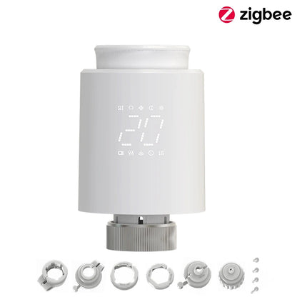 EZAIOT Tuya ZigBee Smart TRV Thermostatic Valve Thermostat Radiator Actuator Temperature Controller Voice Alexa Google Home Alic