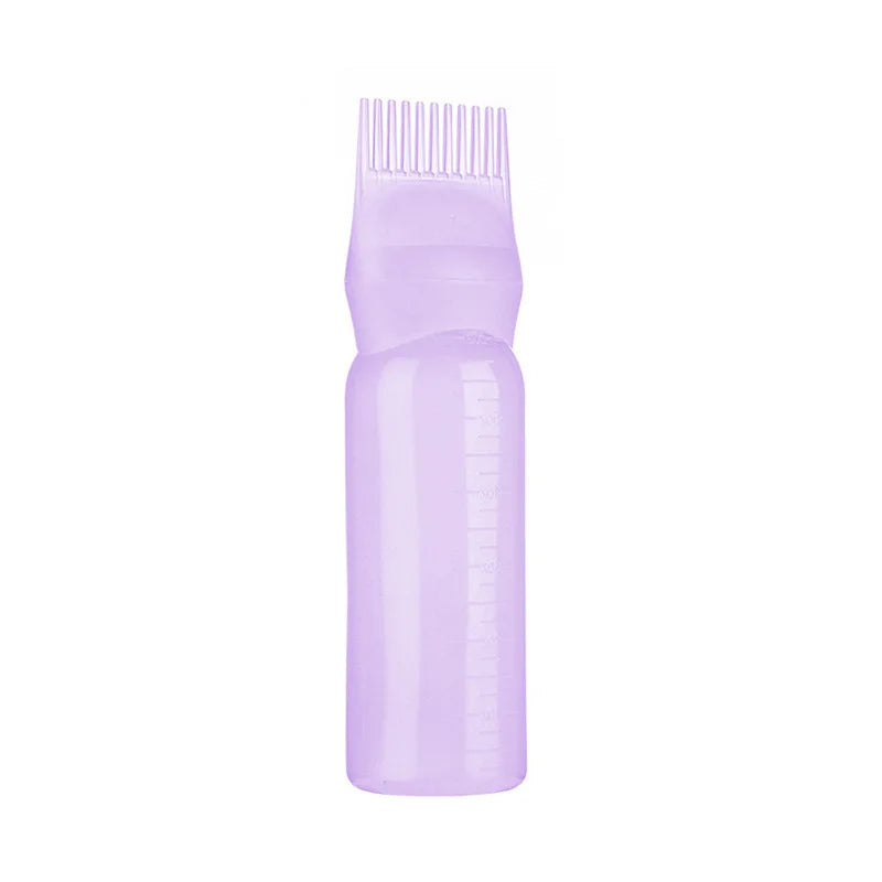 120ml Hair Dye Refillable Bottle Applicator Comb Multicolor Plastic Dispensing Salon Oil Hair Coloring Hairdressing Styling Tool