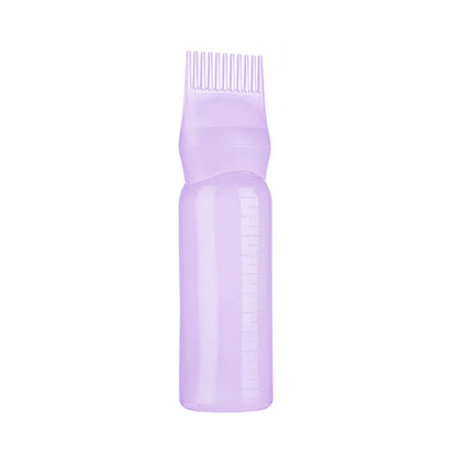 120ml Hair Dye Refillable Bottle Applicator Comb Multicolor Plastic Dispensing Salon Oil Hair Coloring Hairdressing Styling Tool