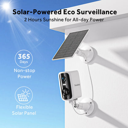 【4Pcs】4Mp Solar Security Cam: Color Night Vision, Pir Detection, 2-Way Talk, Spotlight, Wifi, Ip66, Battery+ Solar Powered