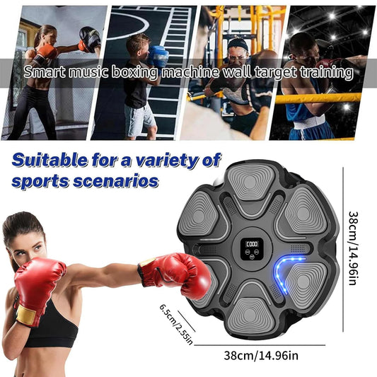Music Boxing Machine Smart Bluetooth-compatible Adult/Children Sports Fitness Boxing Wall Target Muay Thai Reaction Trainer