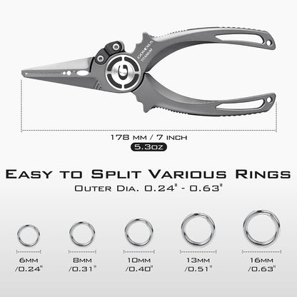 Gomexus-Titanium Alloy Fishing Scissors, Line Cutter, Lure Bait, Remove Hook, Tackle Tool Kits, Accessories, Never Rust, New