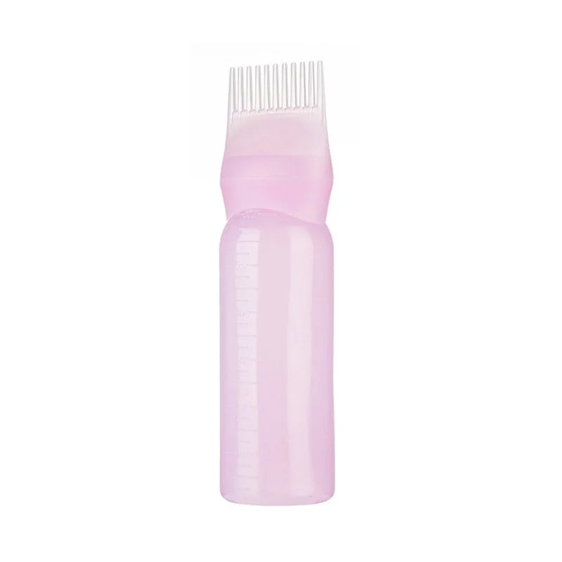 120ml Hair Dye Refillable Bottle Applicator Comb Multicolor Plastic Dispensing Salon Oil Hair Coloring Hairdressing Styling Tool
