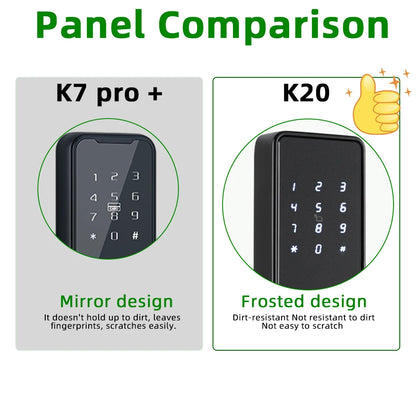 RAYKUBE K20 9-language Biometric Fingerprint Door Lock Electronic Door Lock with  Tuya APP/IC Card/Password/ Key Unlock