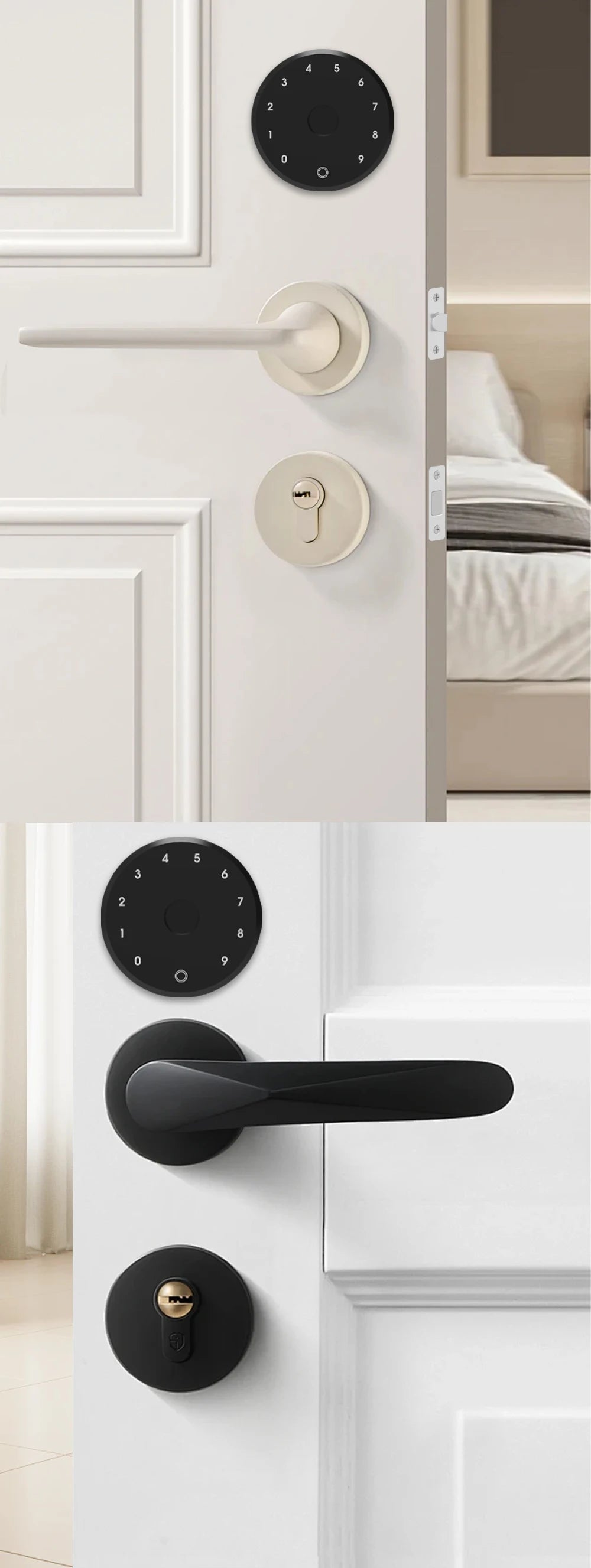 RAYKUBE A1 Pro Tuya BEL Smart Door Lock Set with Fobs/ Keypad/ Smart Key Tuya Remote Unlock Work with Alexa Google Assistant