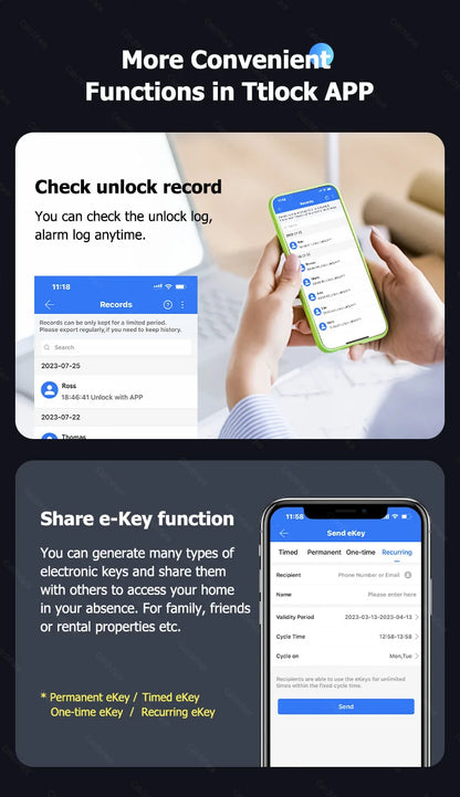 TTLock WIFI Version Built In Gateway Fingerprint Waterproof Outdoor Gate Passcode Rfid Card Keyless Smart Door Lock