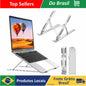 Aluminum Metal Folding Laptop Table Adjustable Laptop Table Tablet Holder Up to 17 Inch Resistant