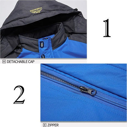 Casual Outdoor Jacket Men's Winter Thermal Army Waterproof Windbreaker Jackets Male Breathable UV protection Overcoat Ski Coats