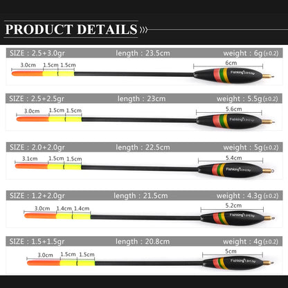 4/5pcs Fishing Floats Mixed Size Balsa Weight Bobber Cork Barguzinsky Fir Float Vertical Pesca For Carp Durable Fishing Tackle