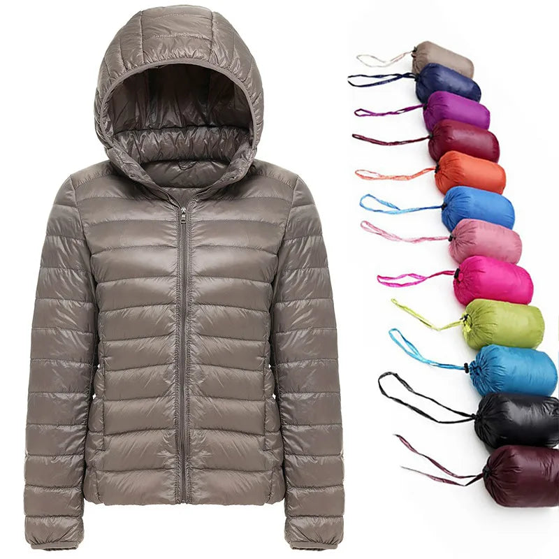 2025 New 90% White Duck Down Jacket Women Autumn Winter Warm Coat Lady Ultralight Duck Down Jacket Female Windproof Parka Tops