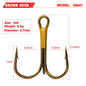 10pcs 35647 3/0#-14# High Carbon Steel Fishing Hook Barbed Treble Hooks Fishhooks Carp Fishing Tackle Round Bend For Bass