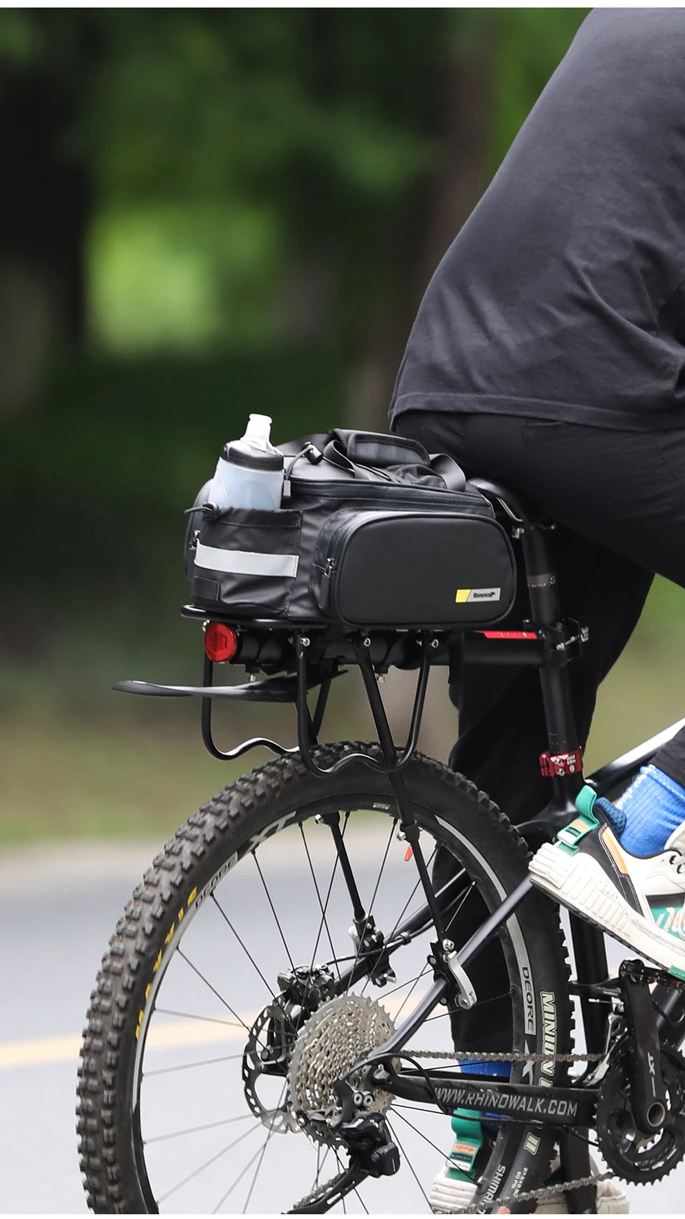Rhinowalk Bicycle Pannier Bag Multifunctional Bike Rack Bag Trunk Saddle Cycling Large Capacity Travel Bag MTB With Rain Cover