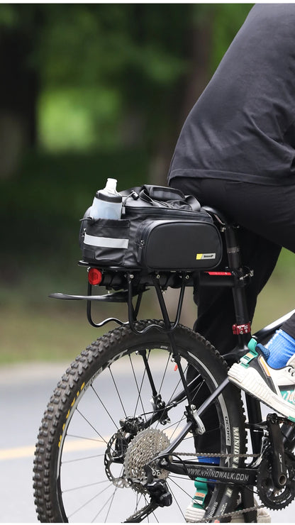 Rhinowalk Bicycle Pannier Bag Multifunctional Bike Rack Bag Trunk Saddle Cycling Large Capacity Travel Bag MTB With Rain Cover