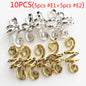 5Pcs Golden Silver Viking Spiral Charms Hair tubes Braid Dread Dreadlock Beads Clips Cuffs Rings Jewelry Hair Accessories woman