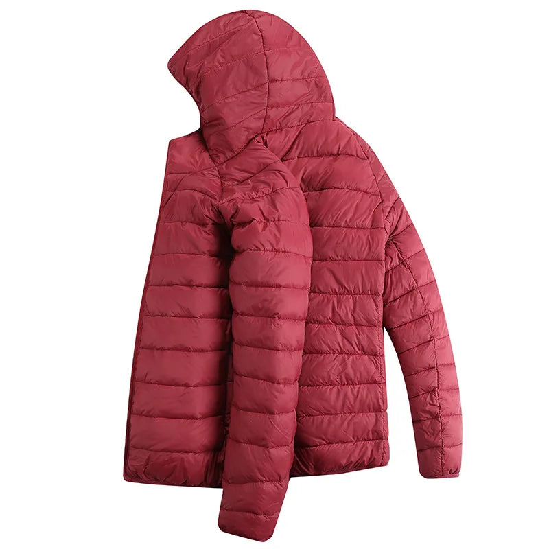 Men's parka Winter Warm USB Heating Jackets Smart Thermostat Pure Color Hooded Heated Clothing male bobojaco Warm padded jacket