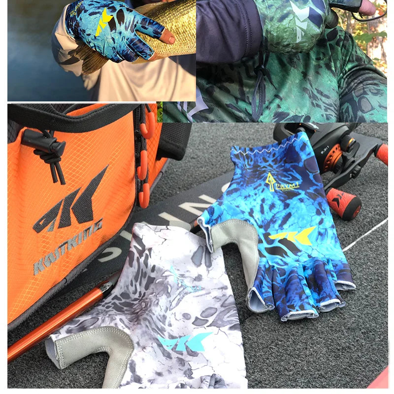 KastKing Fishing Gloves SPF 50 Sun Men Hands Protection Gloves Breathable Outdoor Sportswear Gloves Carp Fishing Apparel Pesca