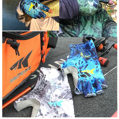 KastKing Fishing Gloves SPF 50 Sun Men Hands Protection Gloves Breathable Outdoor Sportswear Gloves Carp Fishing Apparel Pesca