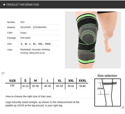 Sports Fitness  Knee Pads Support Bandage Braces Elastic Nylon Sport Compression  Sleeve for Basketball