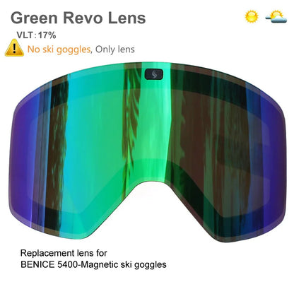 Ski Goggles with Magnetic Double Layer Yellow Lens Skiing Anti-fog UV400 Snowboard Goggles Men Women Ski Glasses Eyewear Set