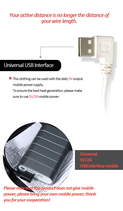 Men's parka Winter Warm USB Heating Jackets Smart Thermostat Pure Color Hooded Heated Clothing male bobojaco Warm padded jacket
