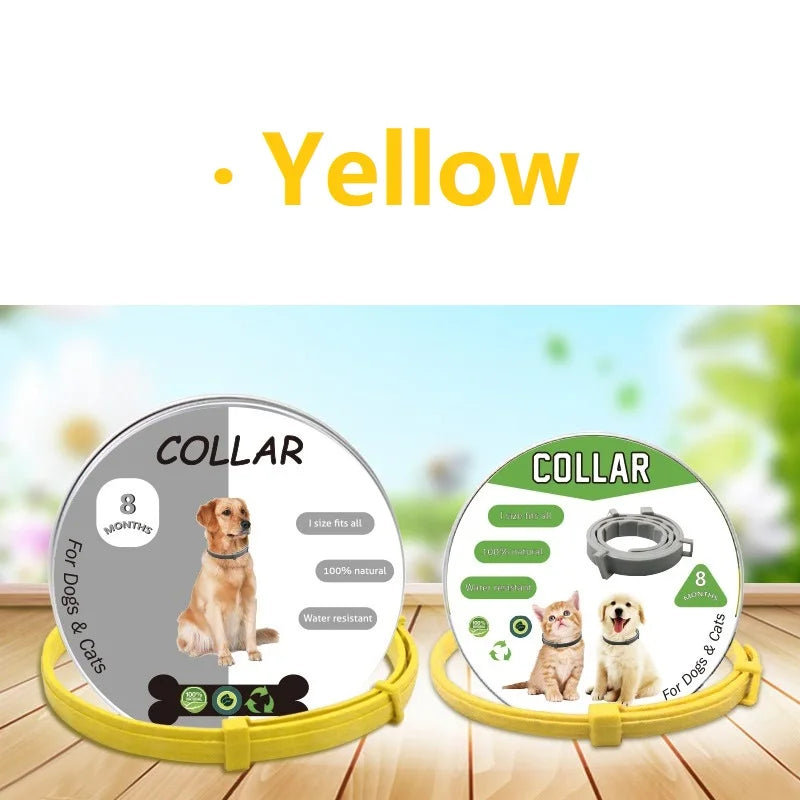 New 8 Month Dog Anti Flea And Tick Collar Dog Antiparasitic Collar Pet Accessories Cats Collars Pet Product Puppy Perro Supplies