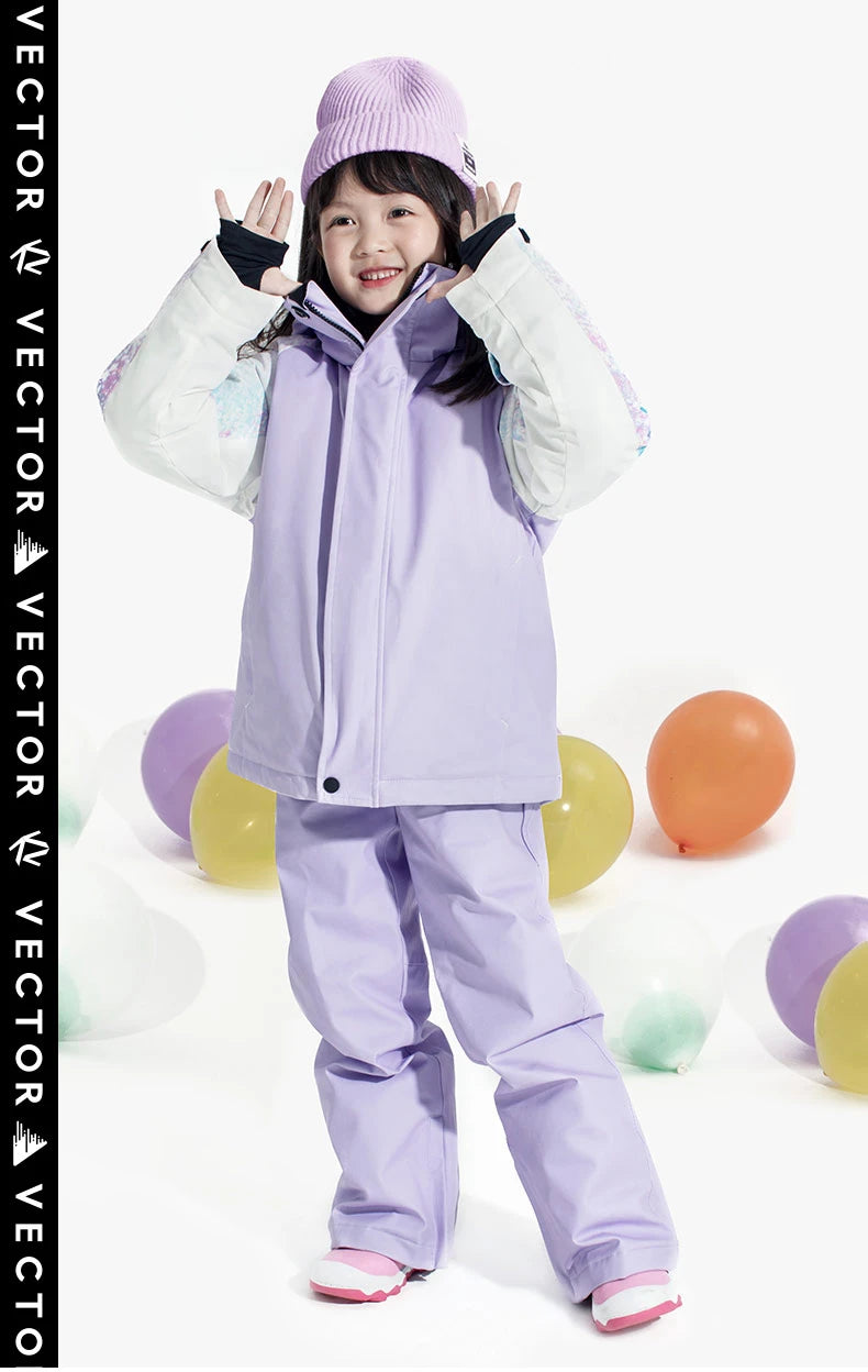 Waterproof Ski Jackets for Children Skiing Snowboarding Jacket Ski Pants Boys Winter Outdoor Ski Jacket Snow Pants -20-30 deg