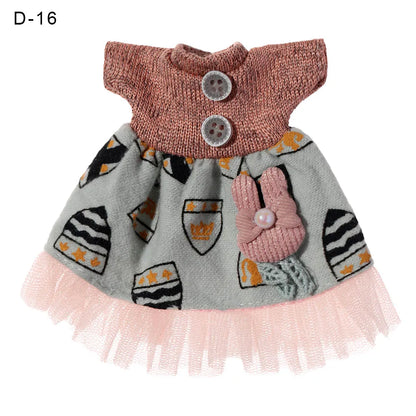 1 Set New Summer DIY Dolls Dress Toys Bikini Cloth Lace Skirt Toys Clothes Skirt Fabric Sewing for 16cm/31cm Doll Accessories