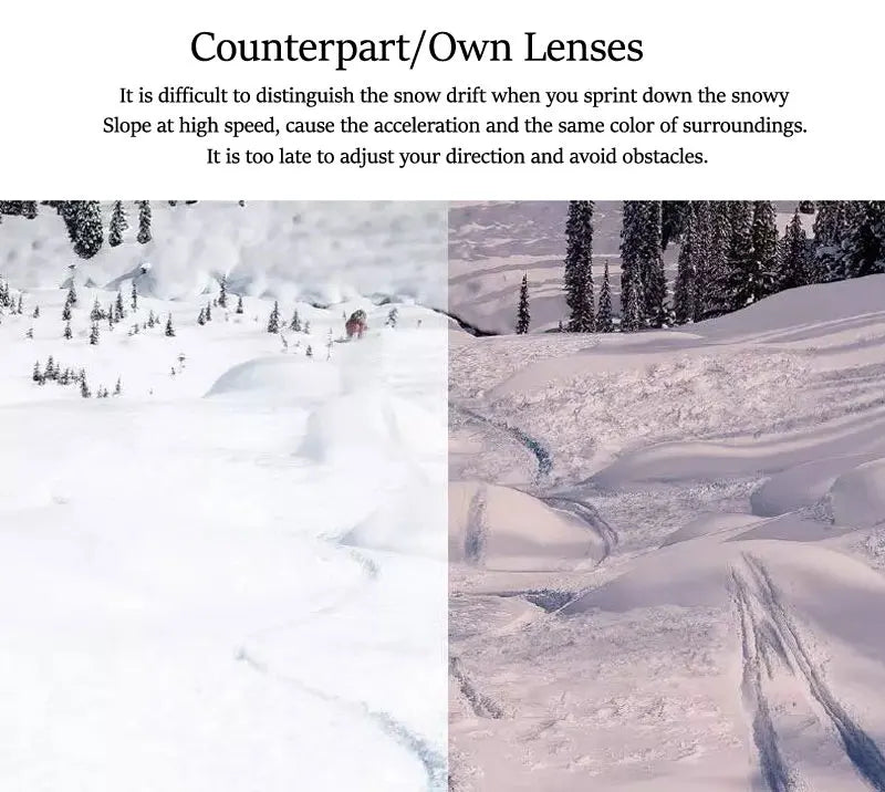 Ski Goggles with Magnetic Double Layer Yellow Lens Skiing Anti-fog UV400 Snowboard Goggles Men Women Ski Glasses Eyewear Set
