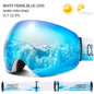 COPOZZ Outdoor Sports Ski Goggles UV400 Protection Ski Mask Male Female Anti-Fog Big Face Snow Glasses Snowboard Skiing Eyewear