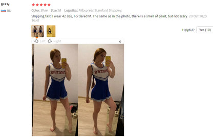 Sexy Sleeveless Cheerleader Costume Women Cosplay Cheer Dancewear Outfits School Girls Cheerleading Mini Dress