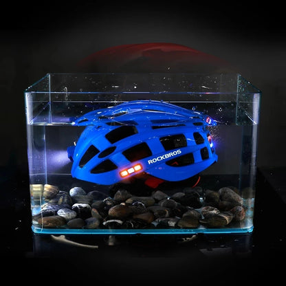 ROCKBROS Bike Headlamp Night Cycling Helmet With Glowing Headlight Warning Light MTB Bicycle Helmet Rechargeable Sport SafetyCap
