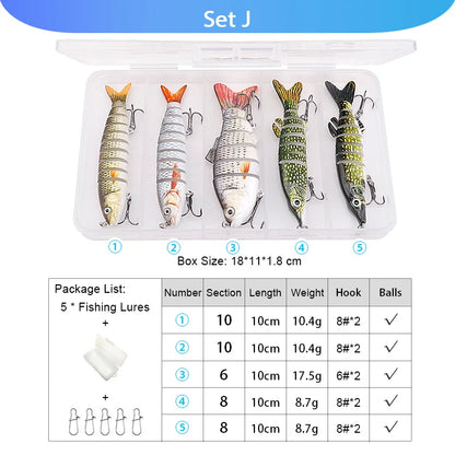 VTAVTA 5pcs Fishing Lures Set Wobblers Crankbaits Fishing Box For Wobblers Swimbait Artificial Bait Kit Hard Lure Fishing Tackle