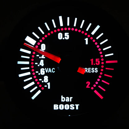 2" 52mm Smoke lens with sensor Boost gauge bar psi/Vacuum/Water temp/Oil temp/Oil pressure/Voltmeter/Tachometer RPM