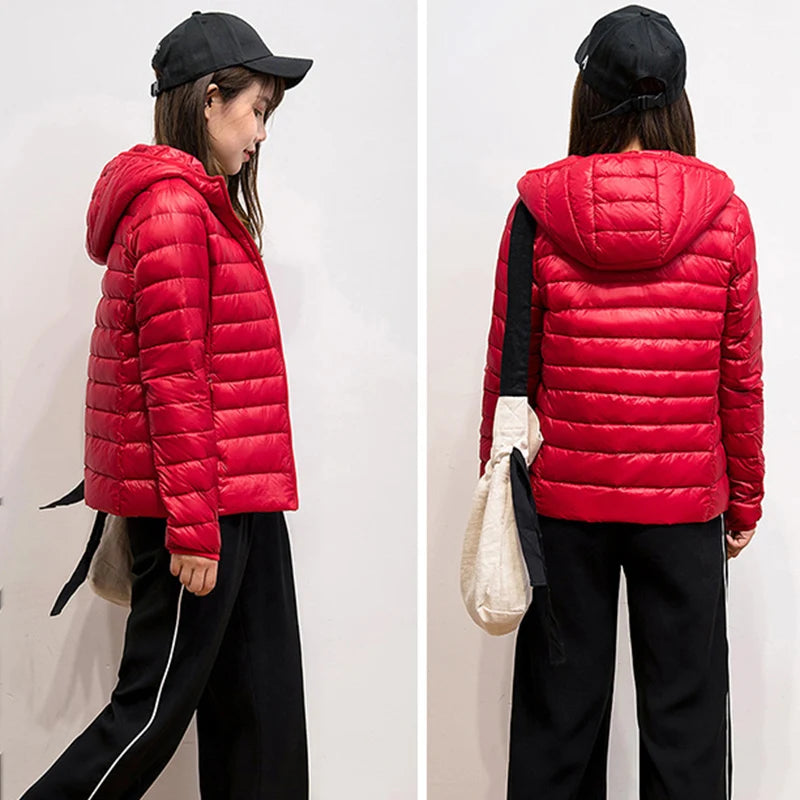 2025 New 90% White Duck Down Jacket Women Autumn Winter Warm Coat Lady Ultralight Duck Down Jacket Female Windproof Parka Tops