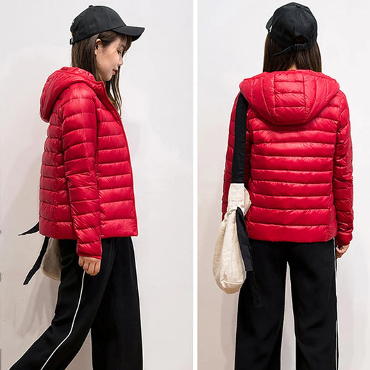 2025 New 90% White Duck Down Jacket Women Autumn Winter Warm Coat Lady Ultralight Duck Down Jacket Female Windproof Parka Tops