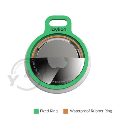 New For Apple AirTag Tracker Holder Stainless Steel Metal Ring Protective Case With Anti-Lost Waterproof Device With Keychain