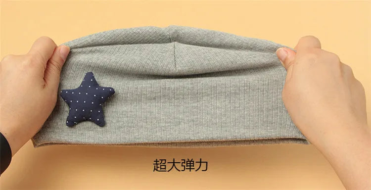 Autumn Winter Cotton Knit Children's Hat Collar 2 Set Boys and Girls Hats Set Baby Solid Color Scarf Cap two-piece