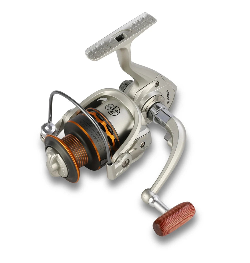 GLS Double Spool Fishing coil Wooden handshake 12+ 1BB Spinning Fishing Reel Professional Metal Left/Right Hand Reel 15KG Drag