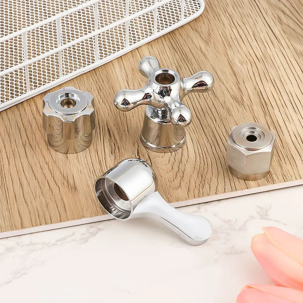 1Pcs Faucet Handle Triangle Valve Small Spout Dish Basin Handle Quick Open Valve Core Handwheel Faucet Switch Handle Bathroom