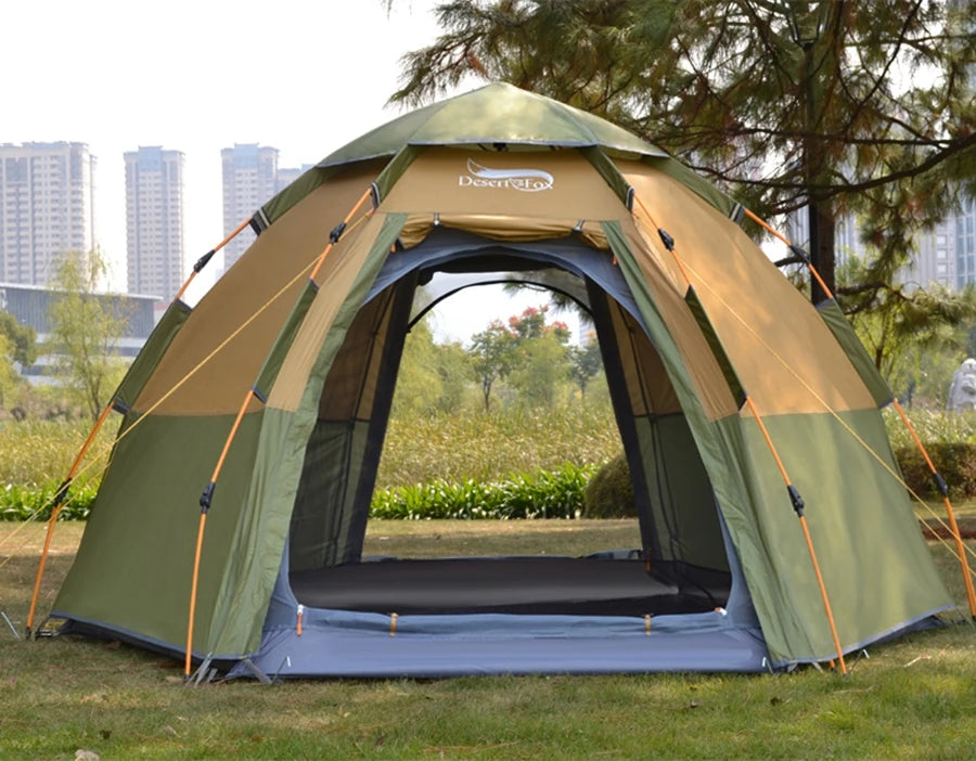 Desert&Fox Pop-up Automatic Tent 3-4 Person Instant Camping Tent Backpacking Family Dome Tents for Camping Hiking Travelling