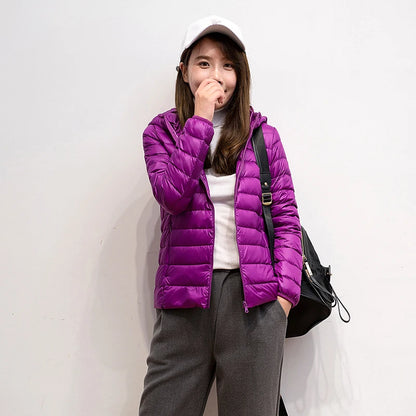 2025 New 90% White Duck Down Jacket Women Autumn Winter Warm Coat Lady Ultralight Duck Down Jacket Female Windproof Parka Tops