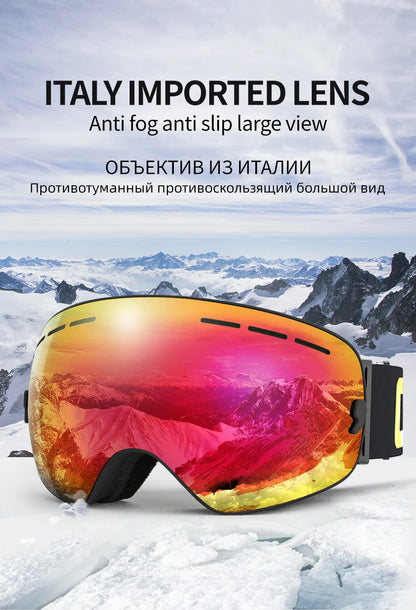 COPOZZ Men Women Brand Ski Goggles Snowboard Goggles Glasses For Skiing UV400 Protection Snow Glasses Anti-Fog Ski Mask Eyewear