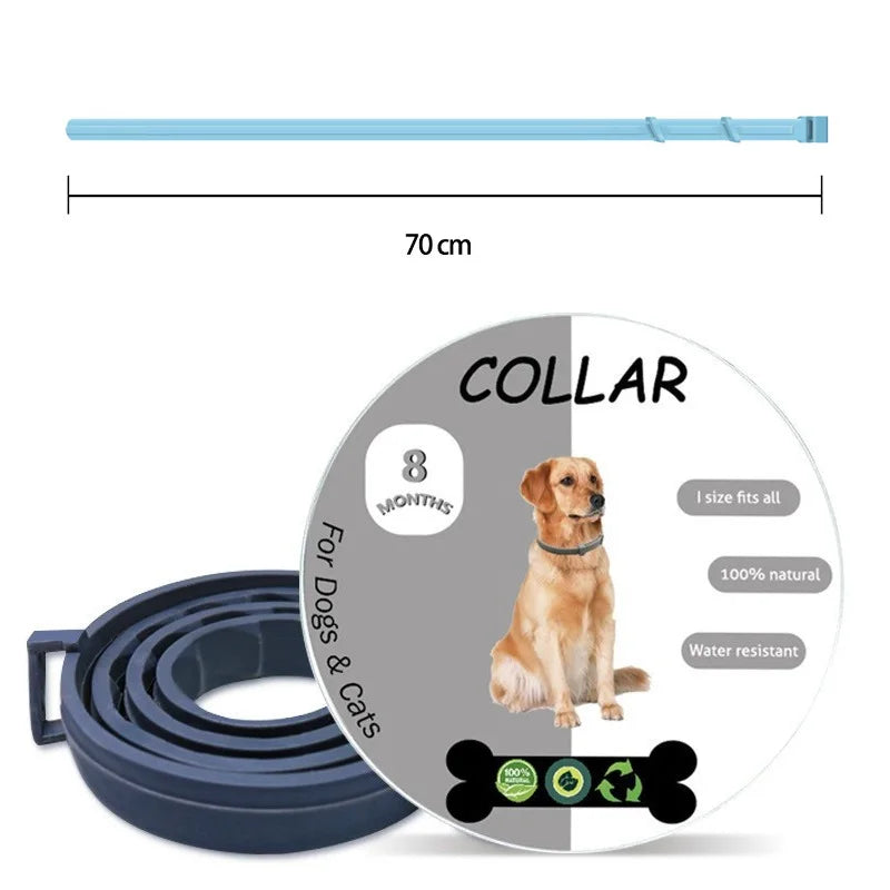 New 8 Month Dog Anti Flea And Tick Collar Dog Antiparasitic Collar Pet Accessories Cats Collars Pet Product Puppy Perro Supplies