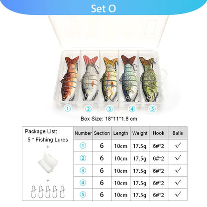 VTAVTA 5pcs Fishing Lures Set Wobblers Crankbaits Fishing Box For Wobblers Swimbait Artificial Bait Kit Hard Lure Fishing Tackle