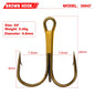 10pcs 35647 3/0#-14# High Carbon Steel Fishing Hook Barbed Treble Hooks Fishhooks Carp Fishing Tackle Round Bend For Bass