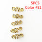 5Pcs Golden Silver Viking Spiral Charms Hair tubes Braid Dread Dreadlock Beads Clips Cuffs Rings Jewelry Hair Accessories woman