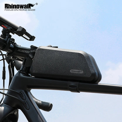 Rhinowalk 1.5L Waterproof Top Tube Bicycle Bag Hard Shell Bike Bag Stable Cycling Frame Bag Bike Accessories for  Road bike
