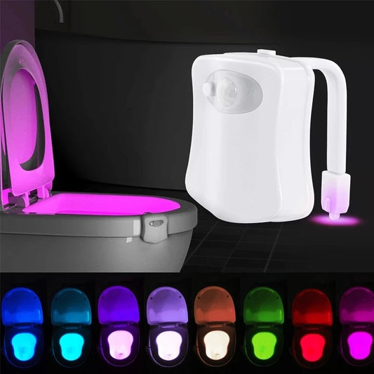Automatic Motion Sensor Toilet Night Light, 16 Colors, Waterproof.