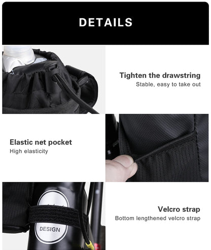 Rhinowalk Handlebar Bag Cycling Water Bottle Carrier Pouch MTB Bike Kettle Bag Riding Handlebar Bag Bicycle Accessories