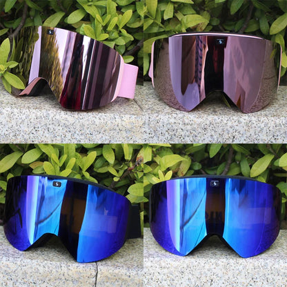Ski Goggles with Magnetic Double Layer Yellow Lens Skiing Anti-fog UV400 Snowboard Goggles Men Women Ski Glasses Eyewear Set
